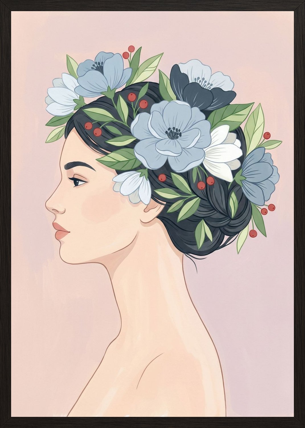 Poster in black frame