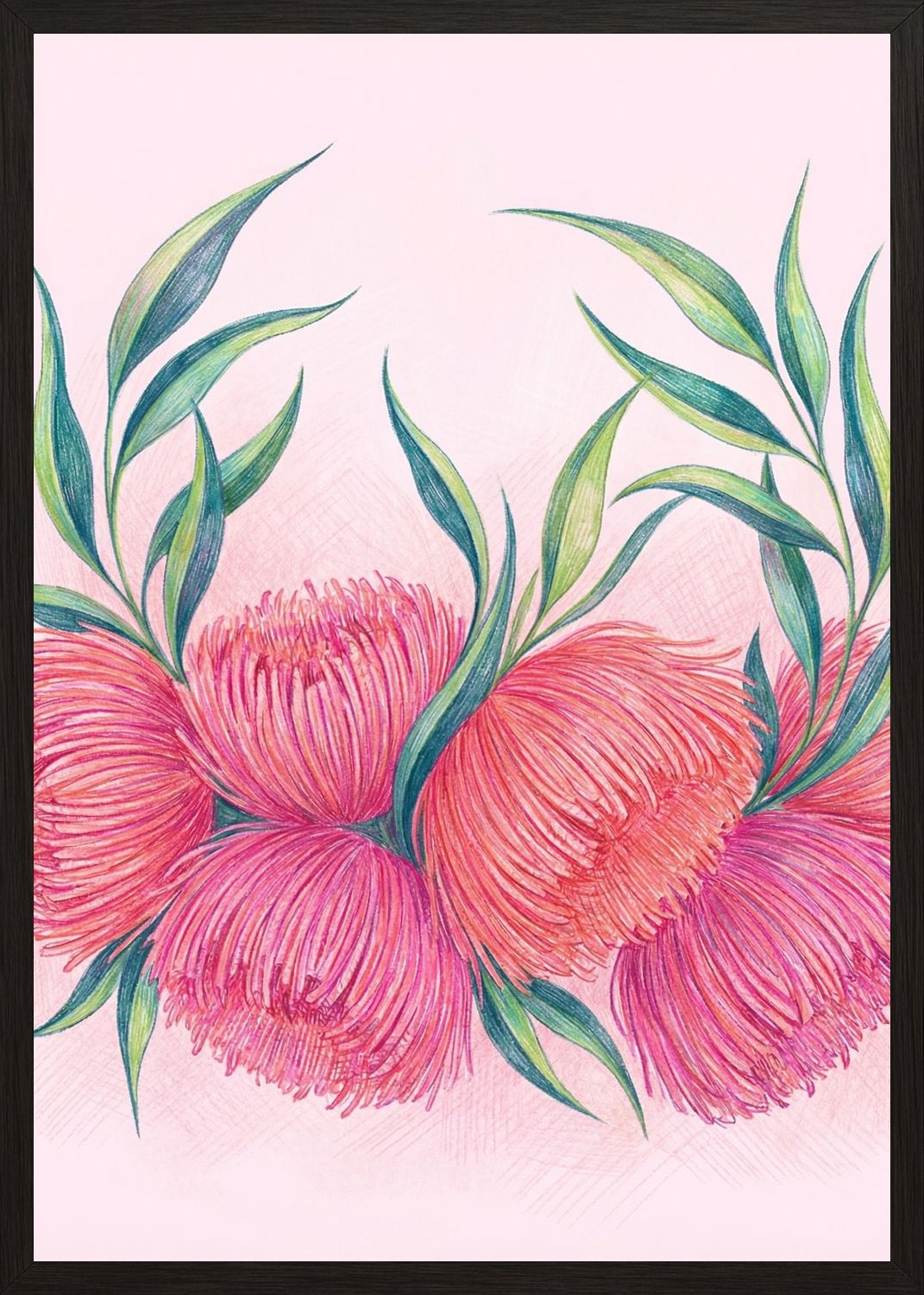 Poster in black frame