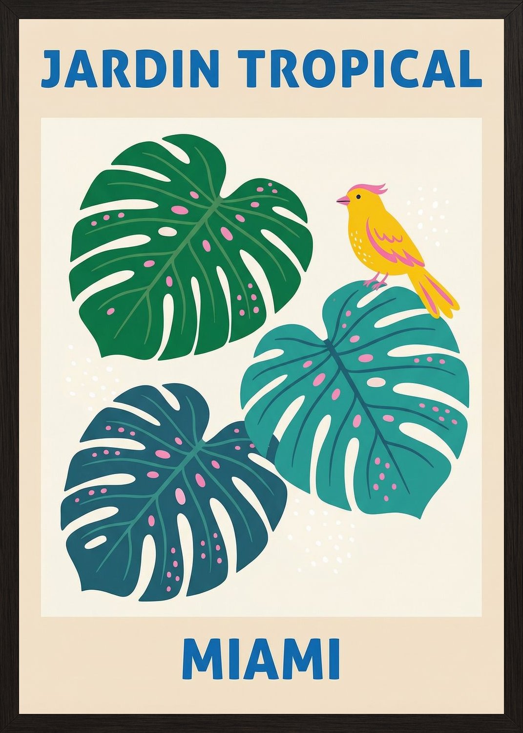 Poster in black frame