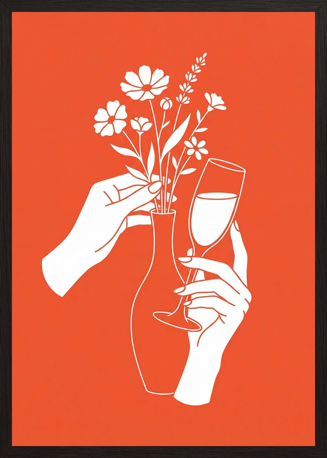 Poster in black frame