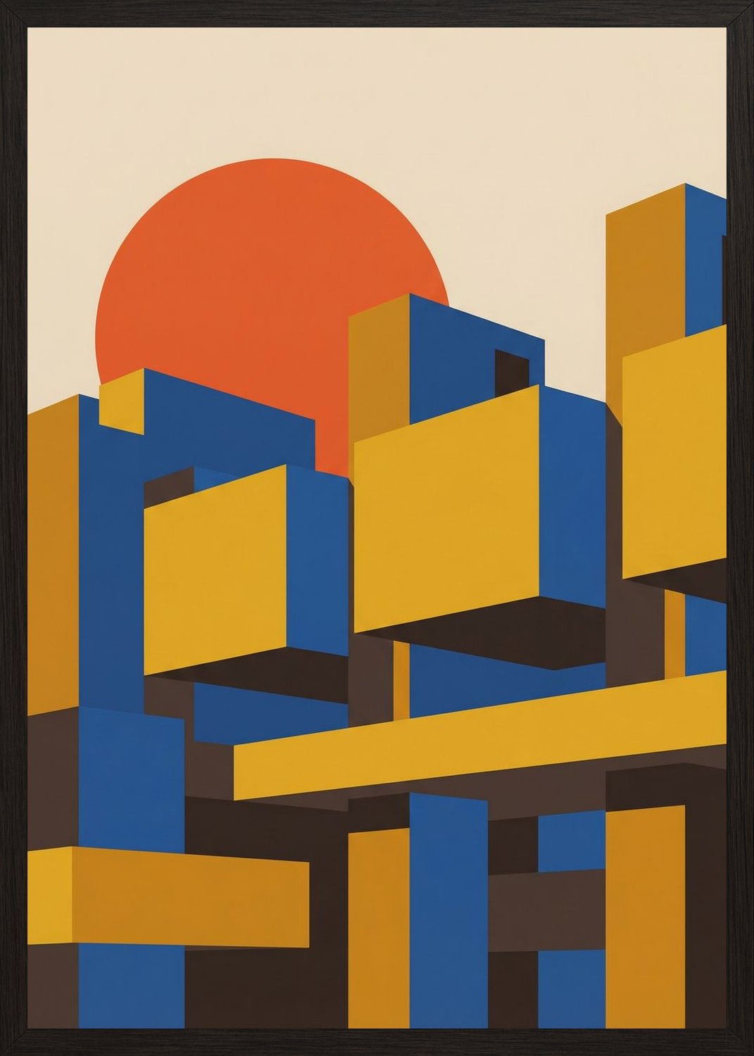 Poster in black frame