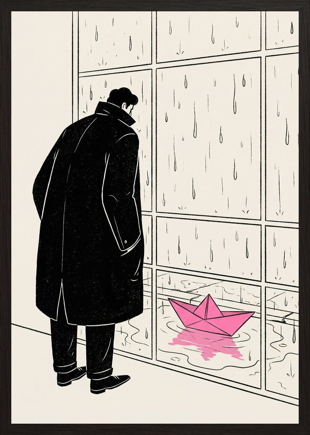 Poster in black frame