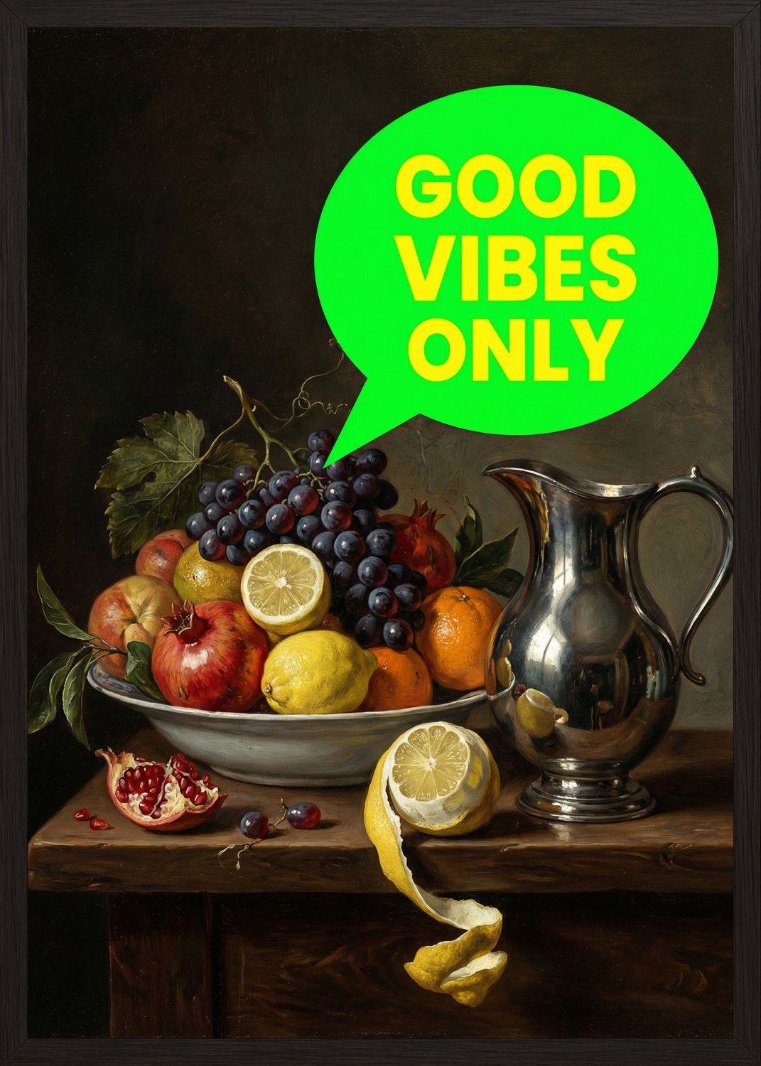 Poster in black frame