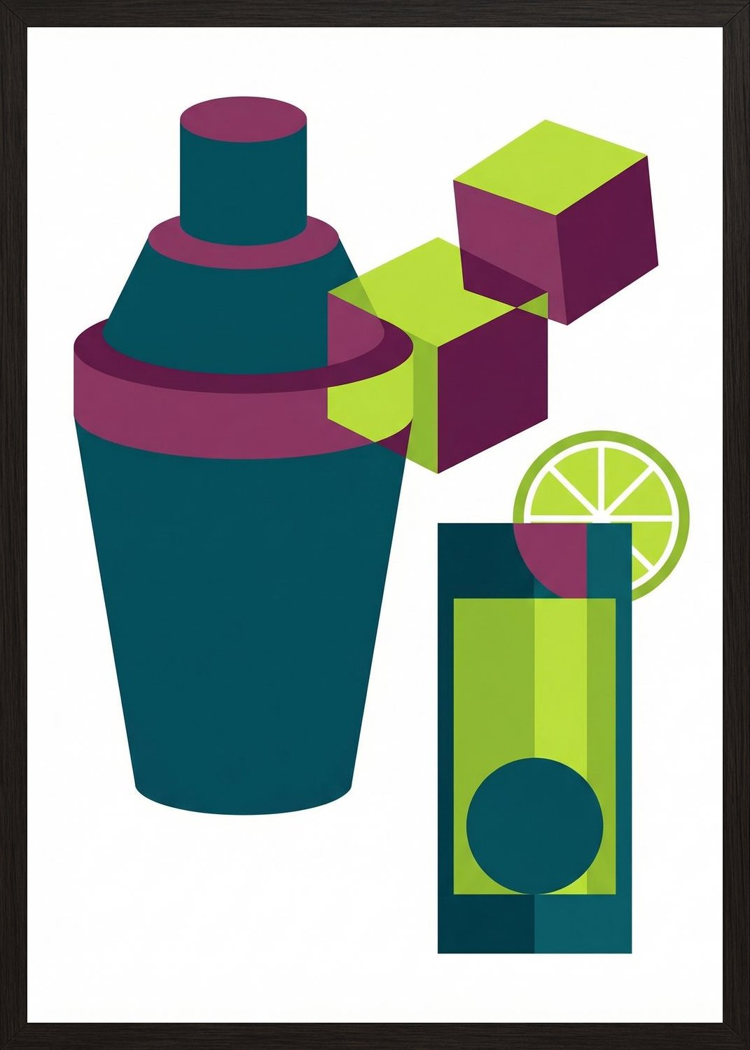 Poster in black frame