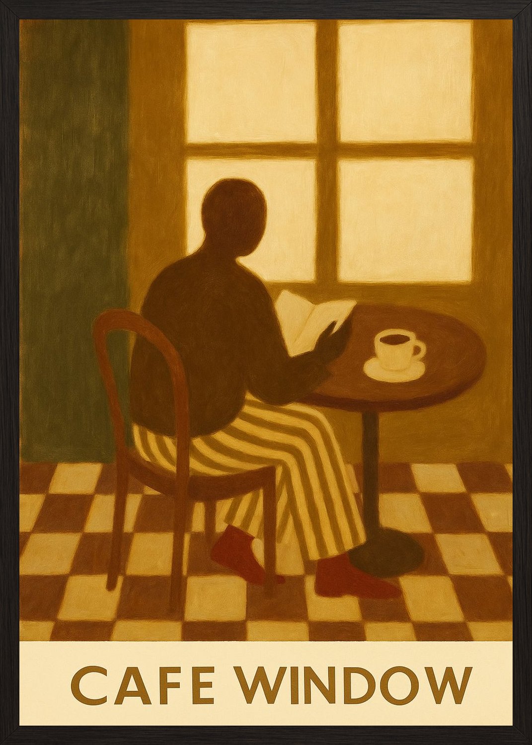 Poster in black frame