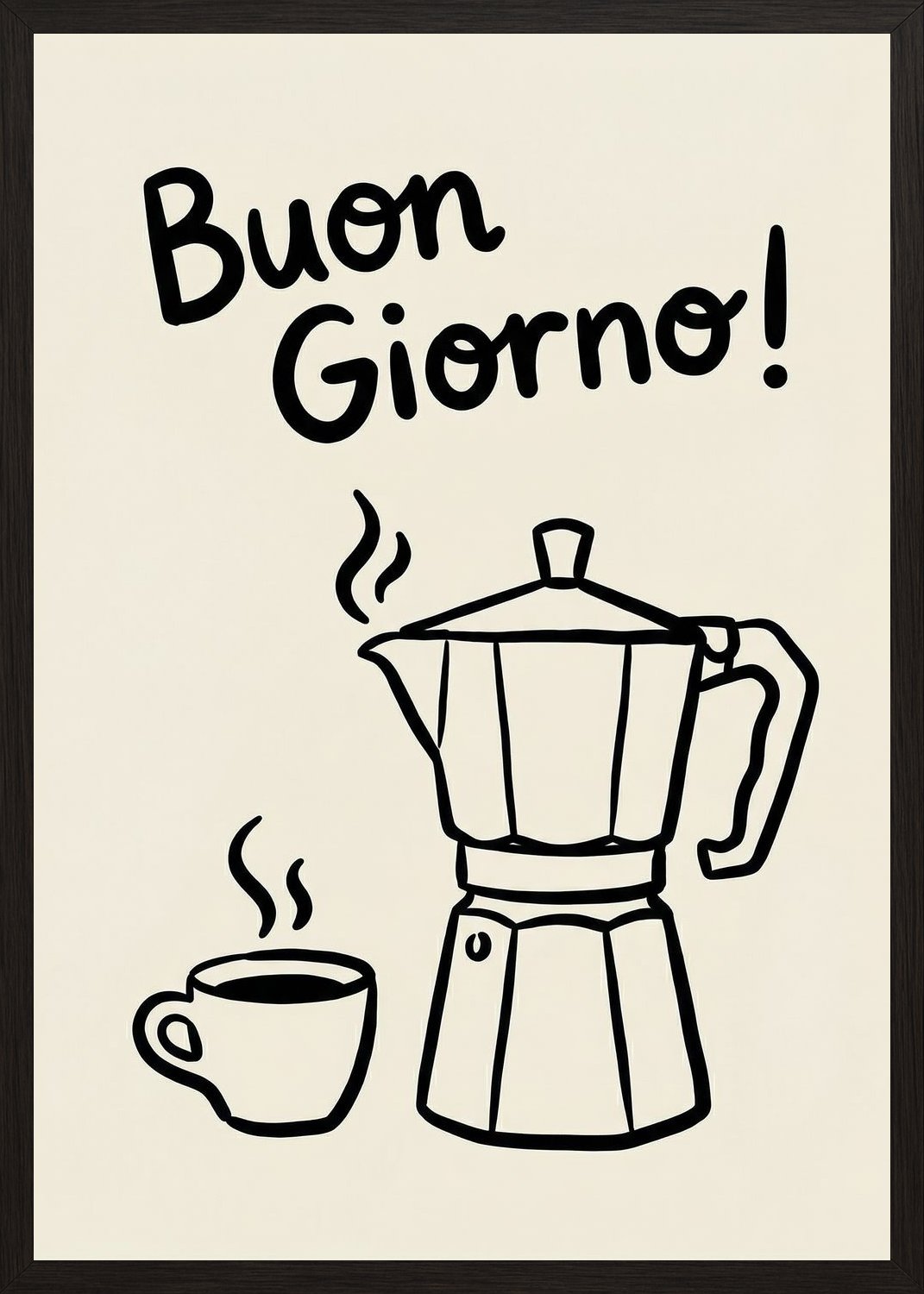 Poster in black frame