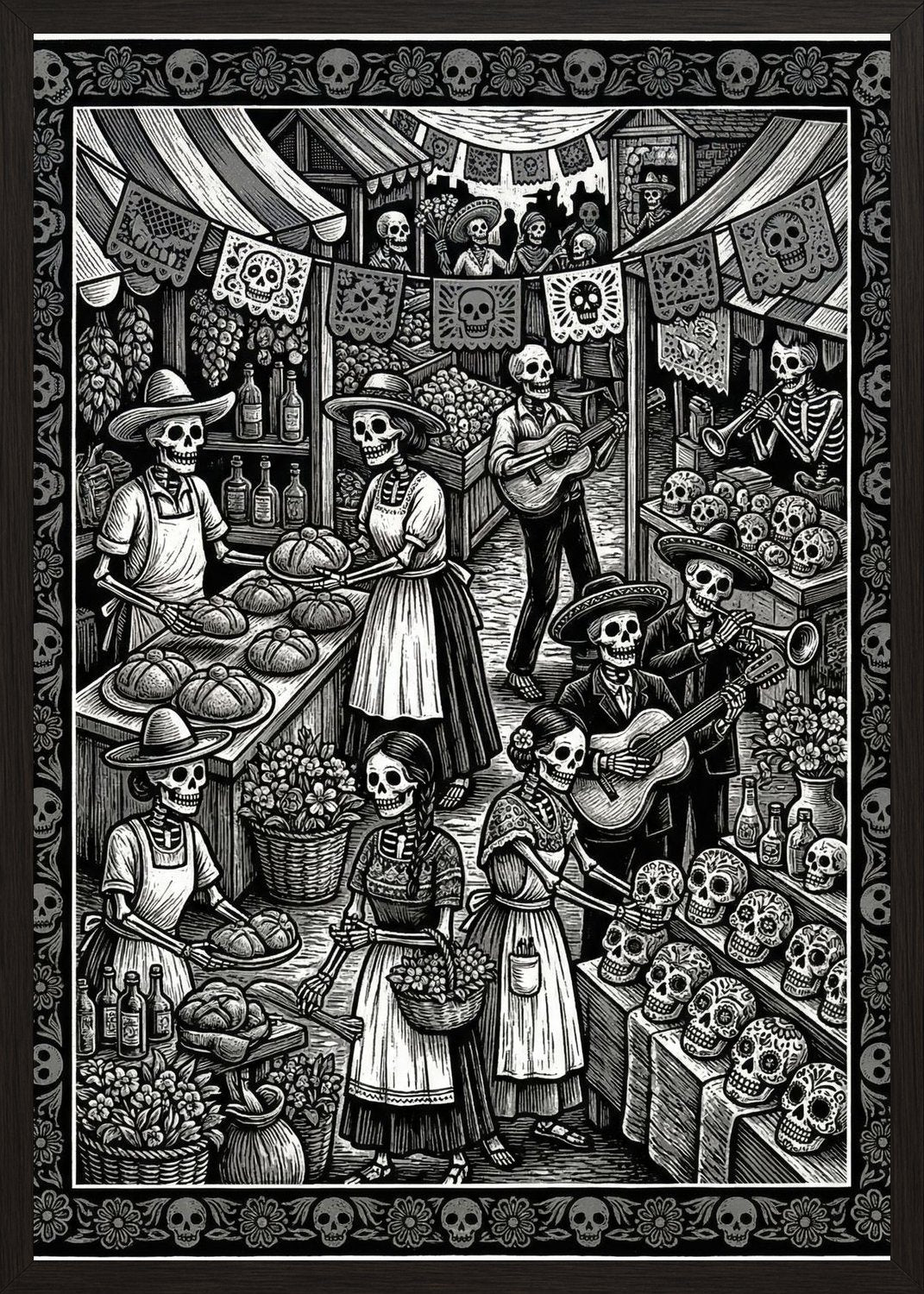 Poster in oak frame
