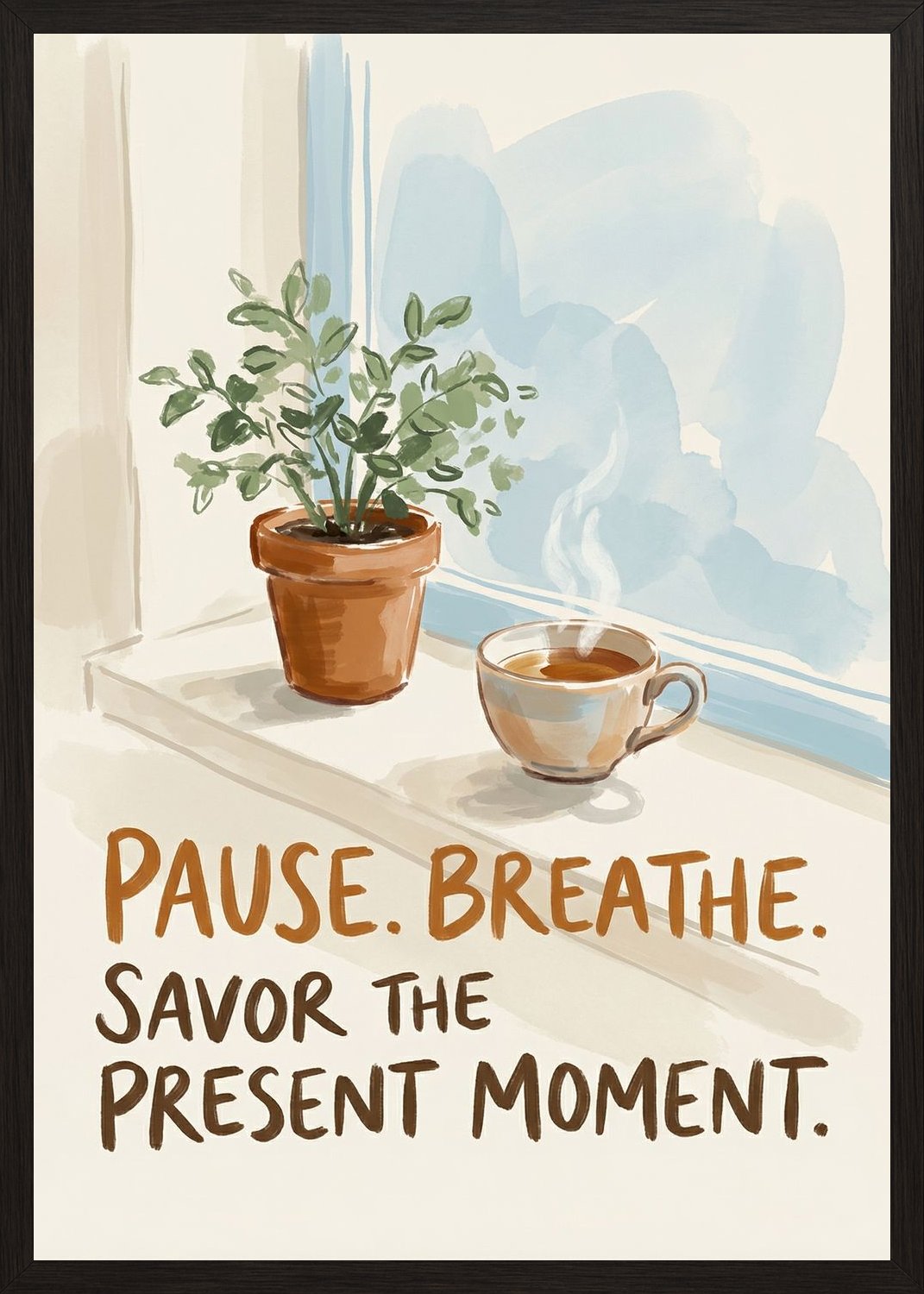 Poster in black frame