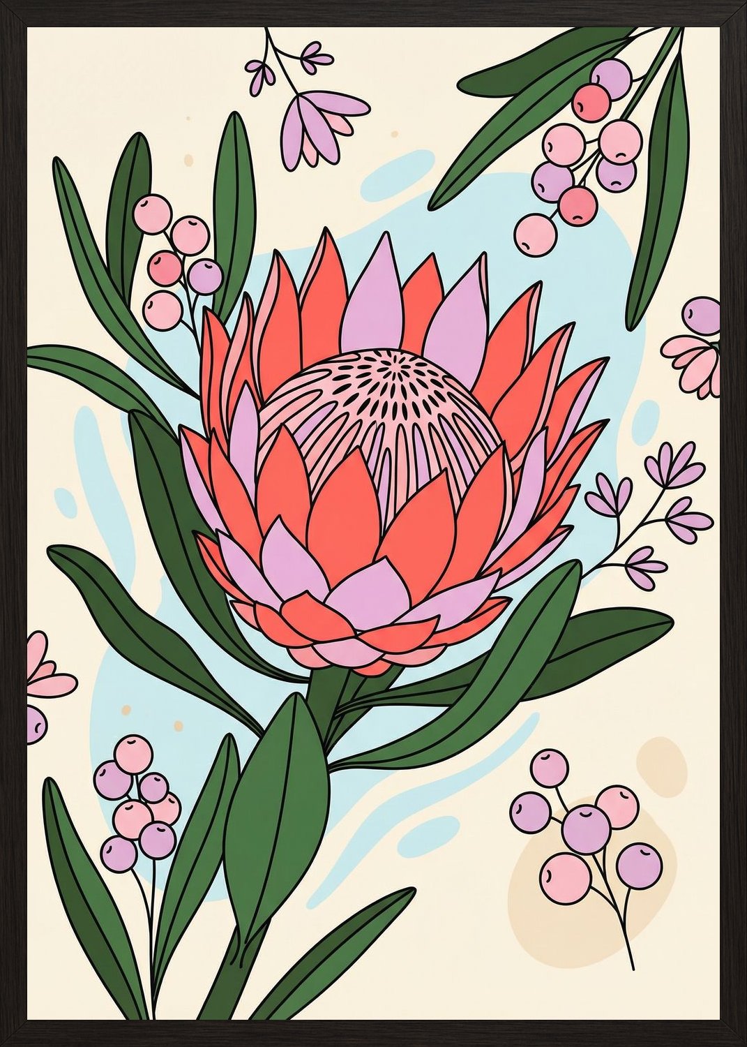 Poster in black frame