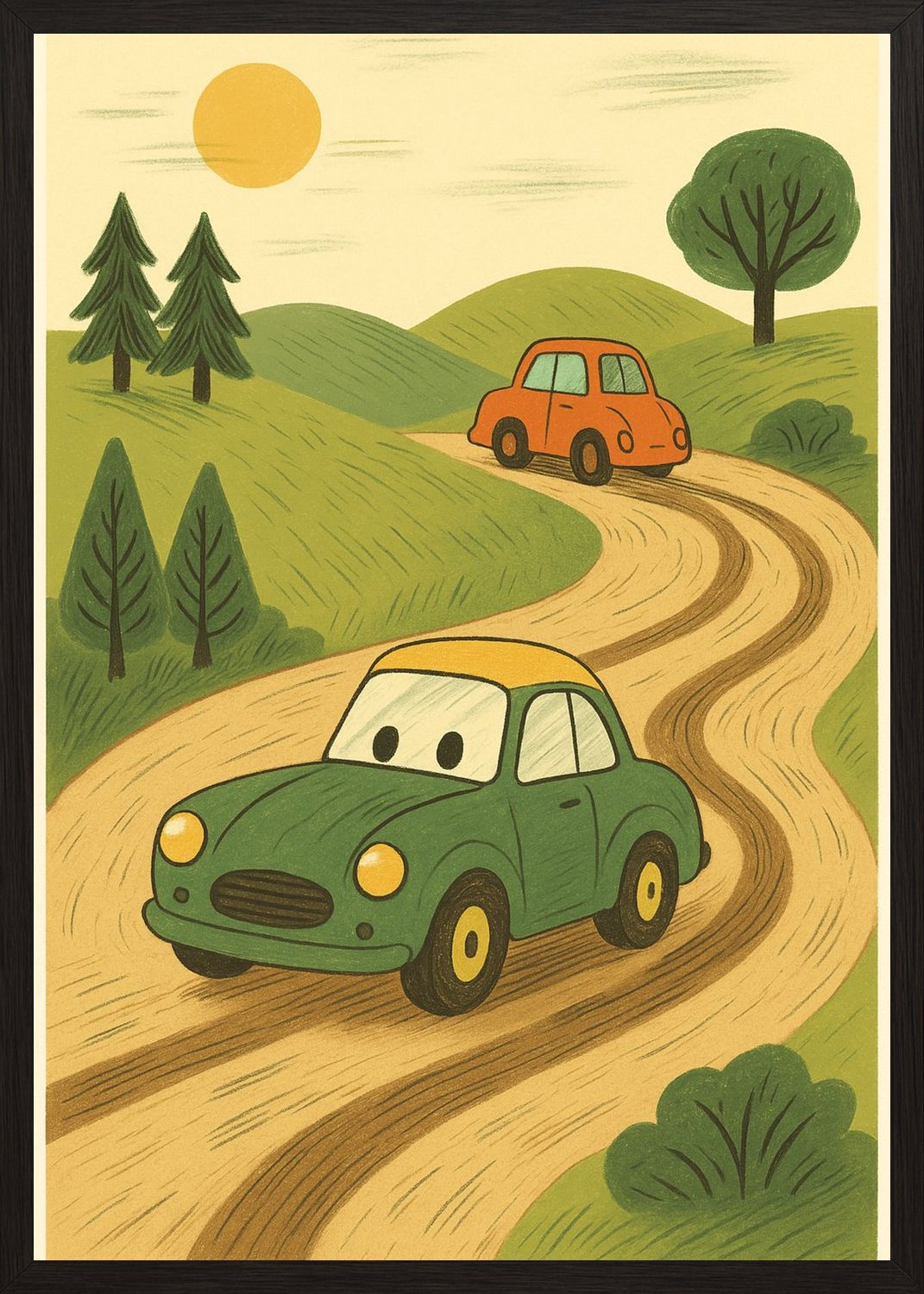 Poster in black frame