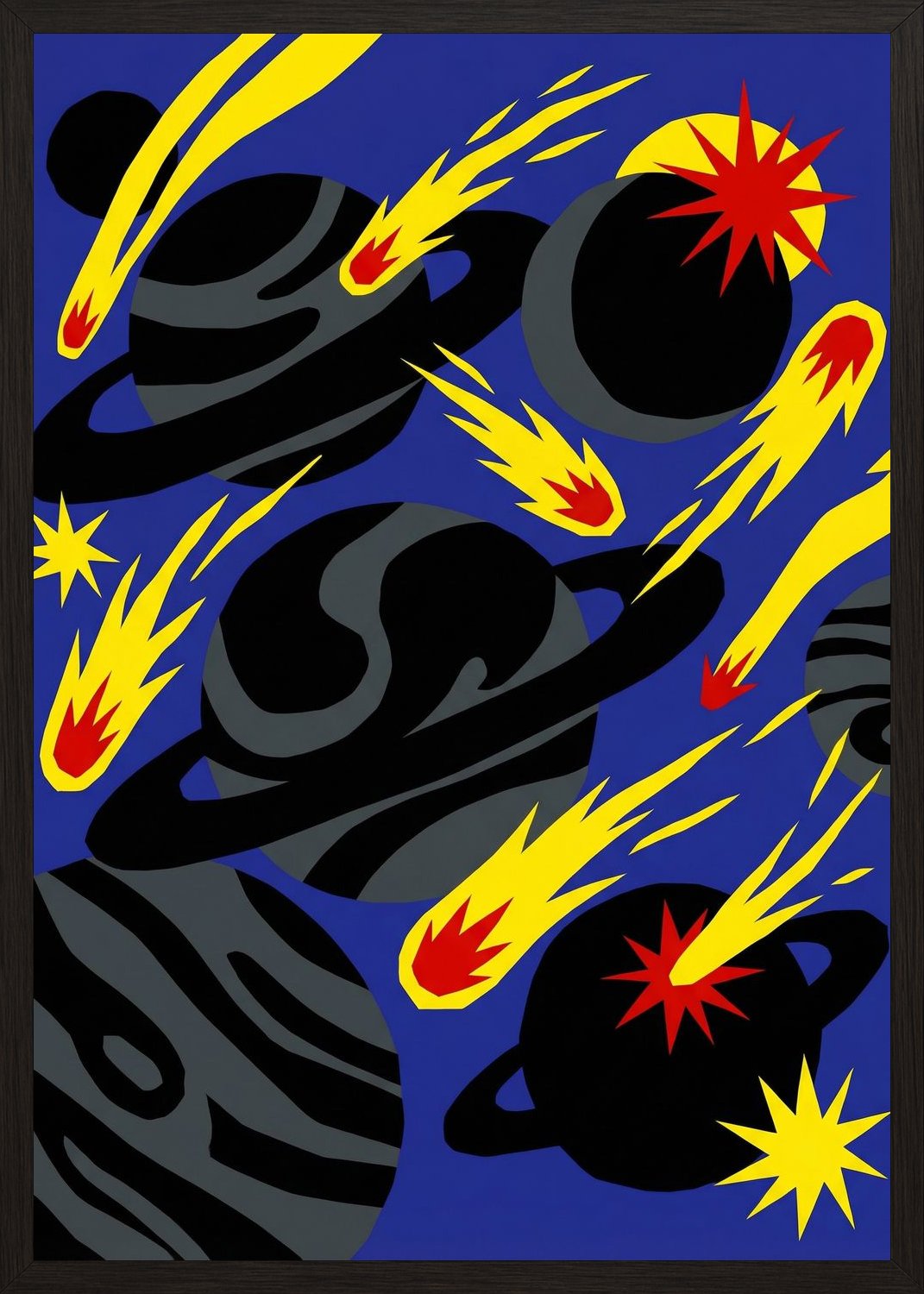 Poster in black frame