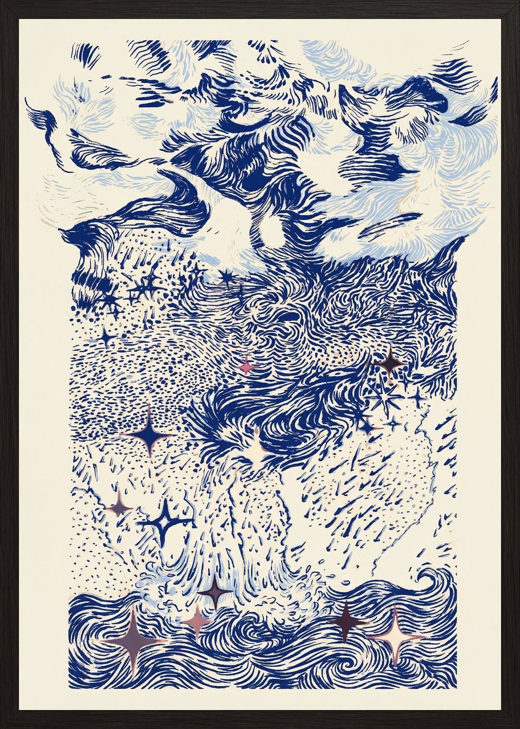 Poster in black frame