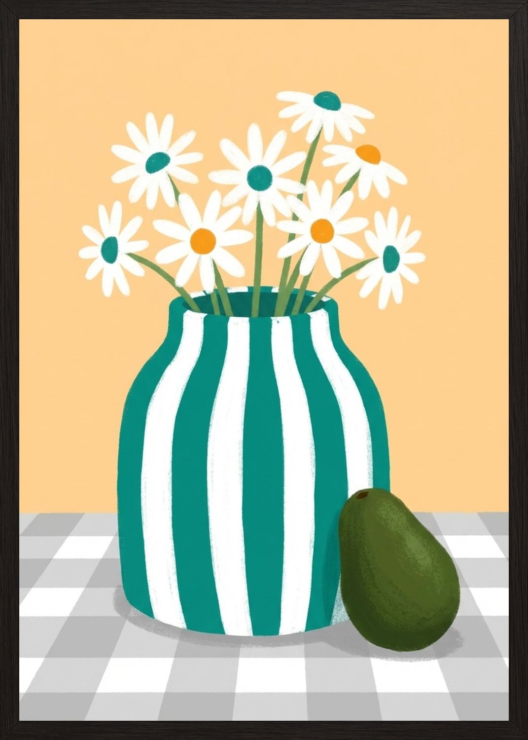 Poster in black frame