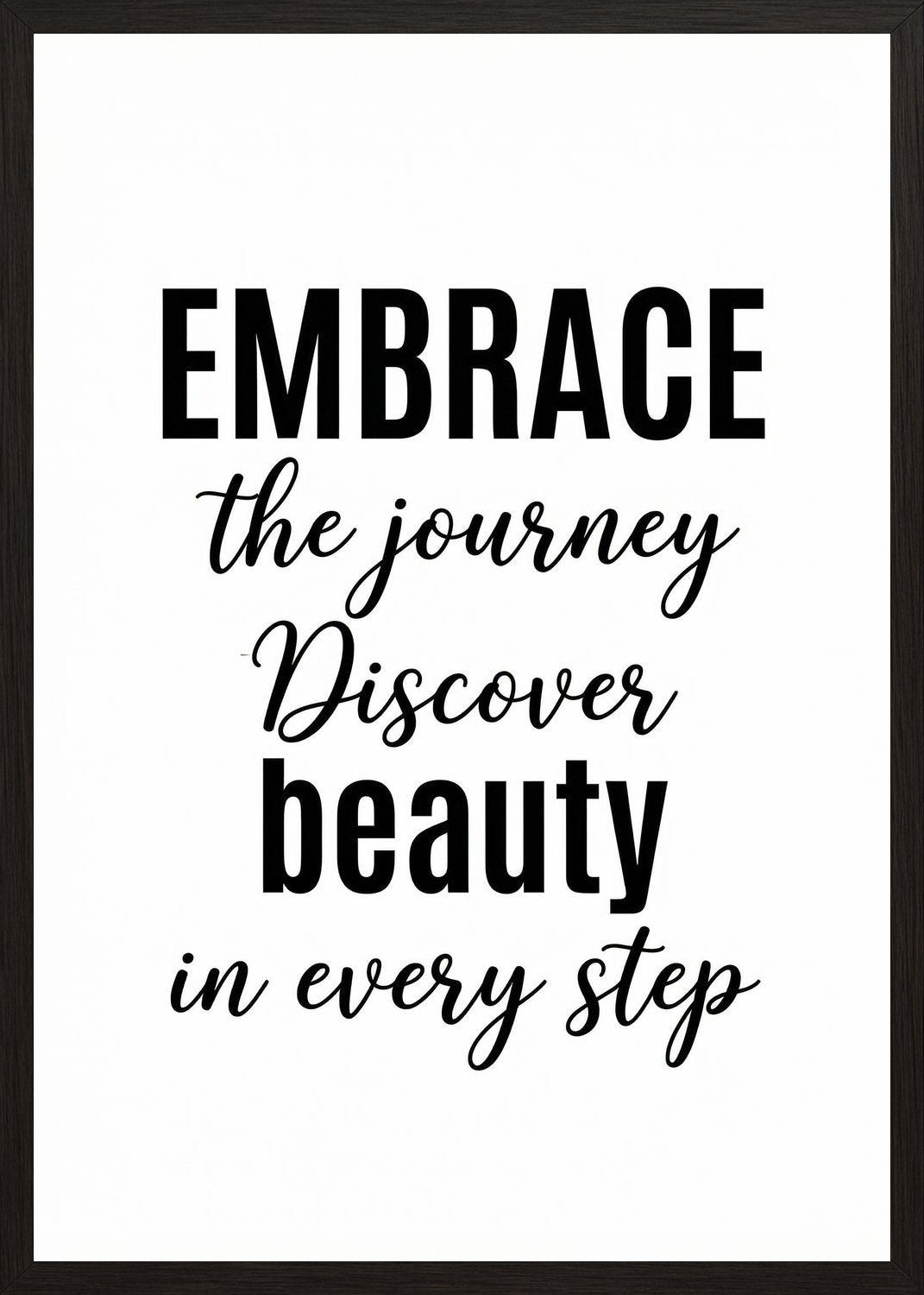 Poster in black frame