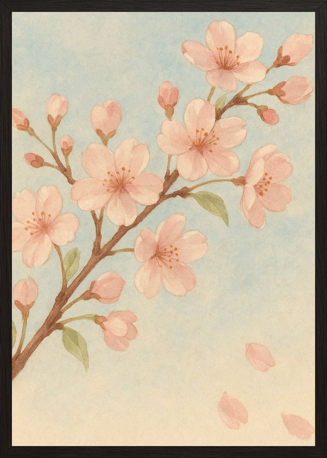 Poster in black frame