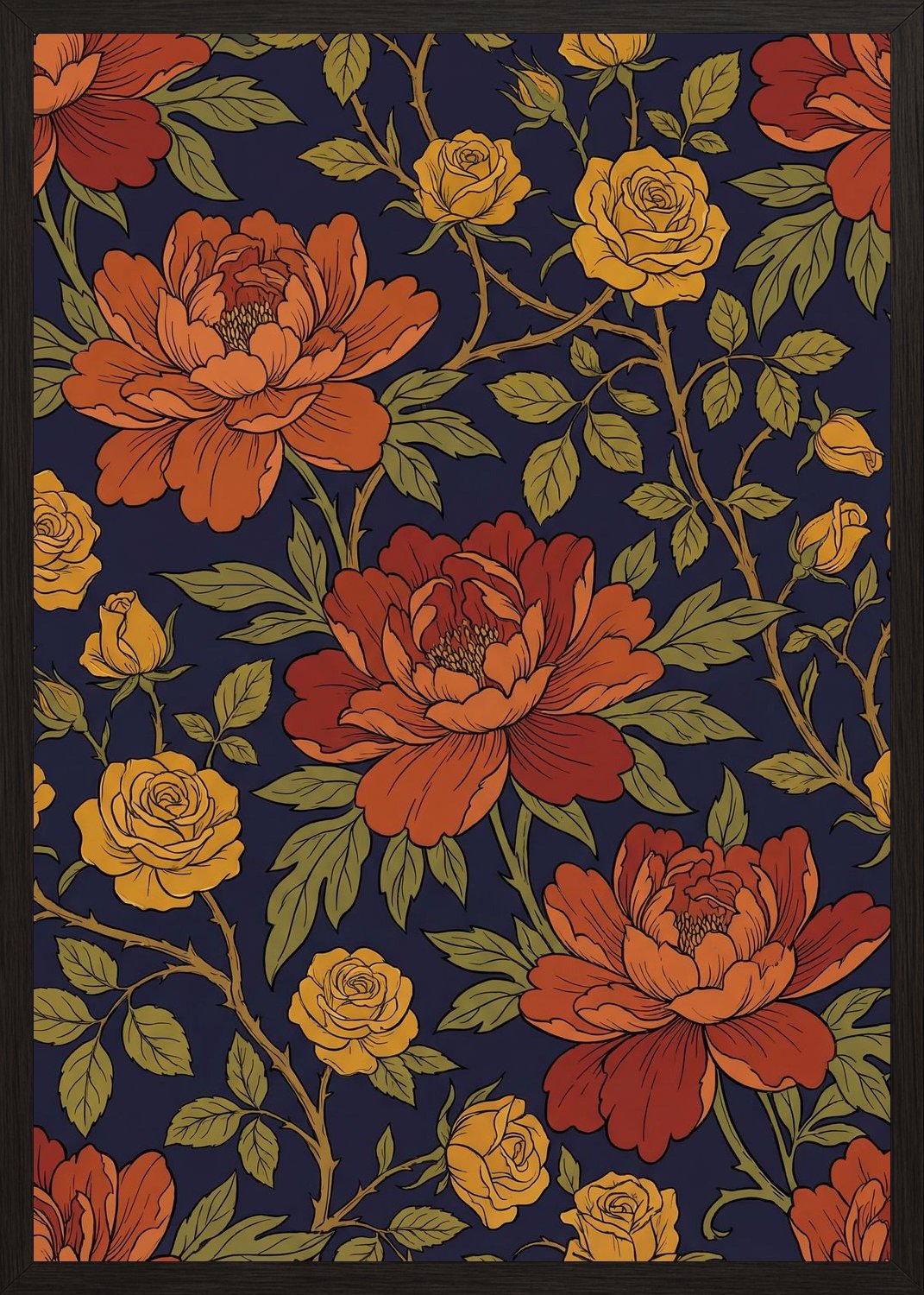 Poster in black frame