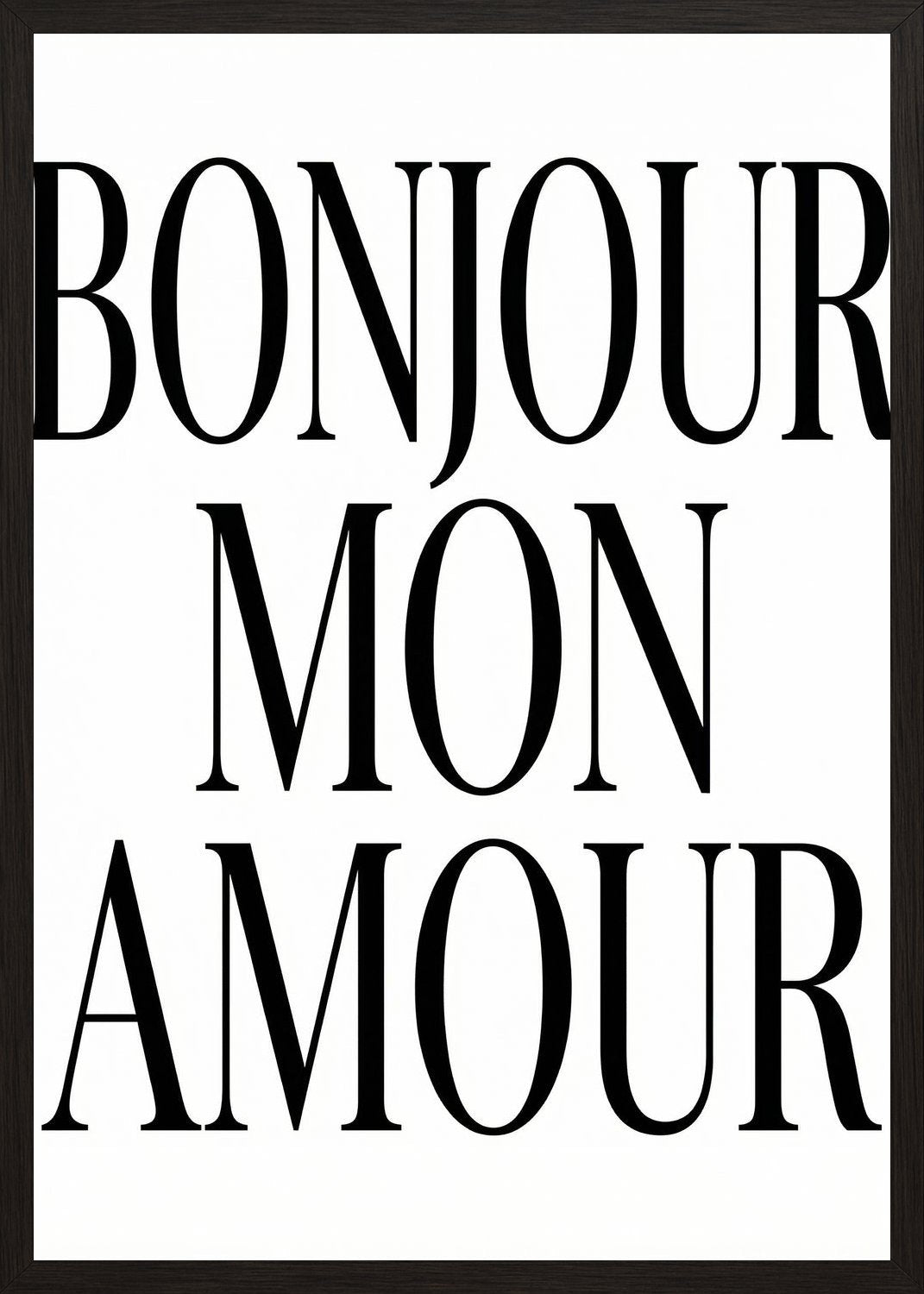 Poster in black frame