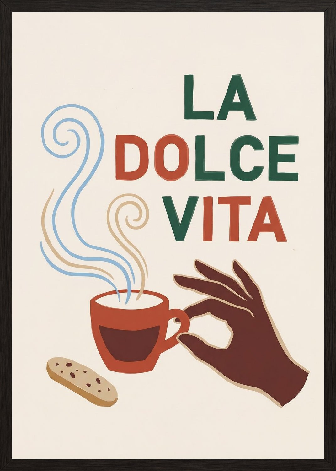 Poster in black frame