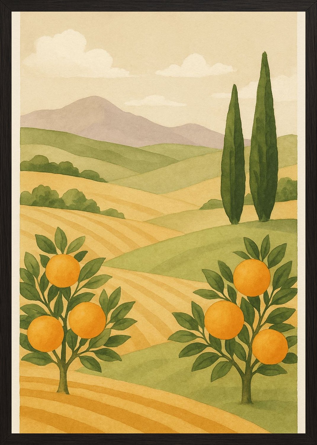 Poster in black frame