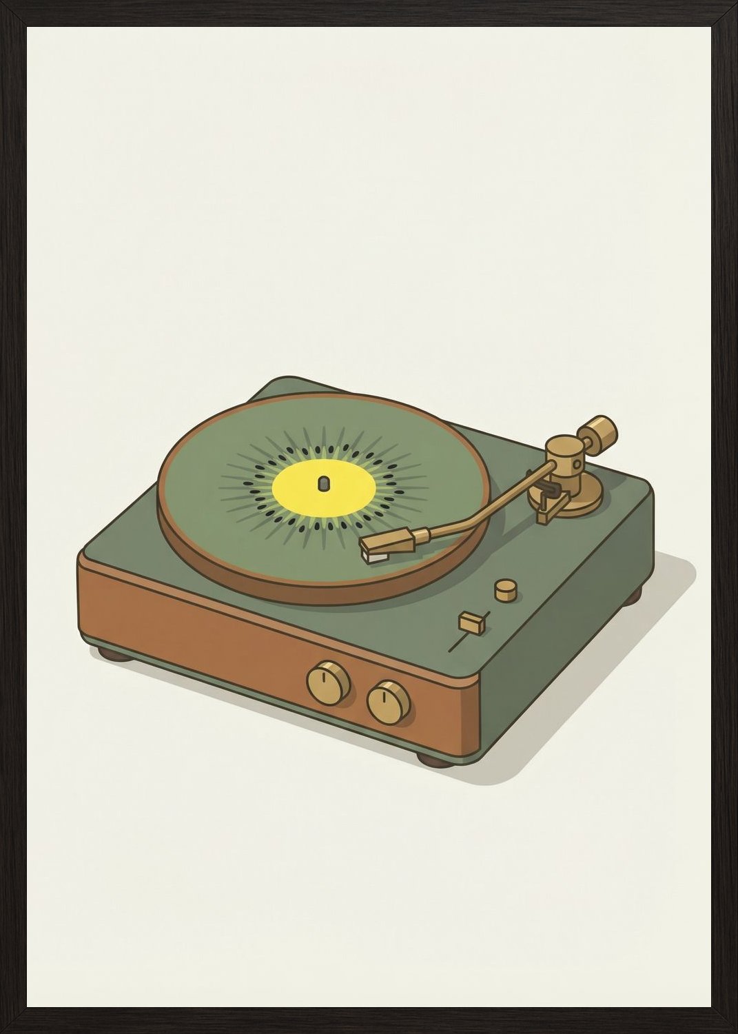 Poster in oak frame