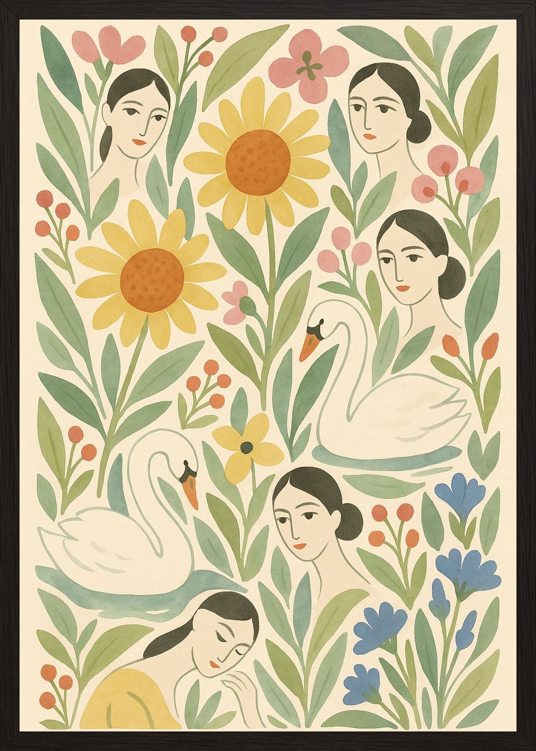 Poster in black frame