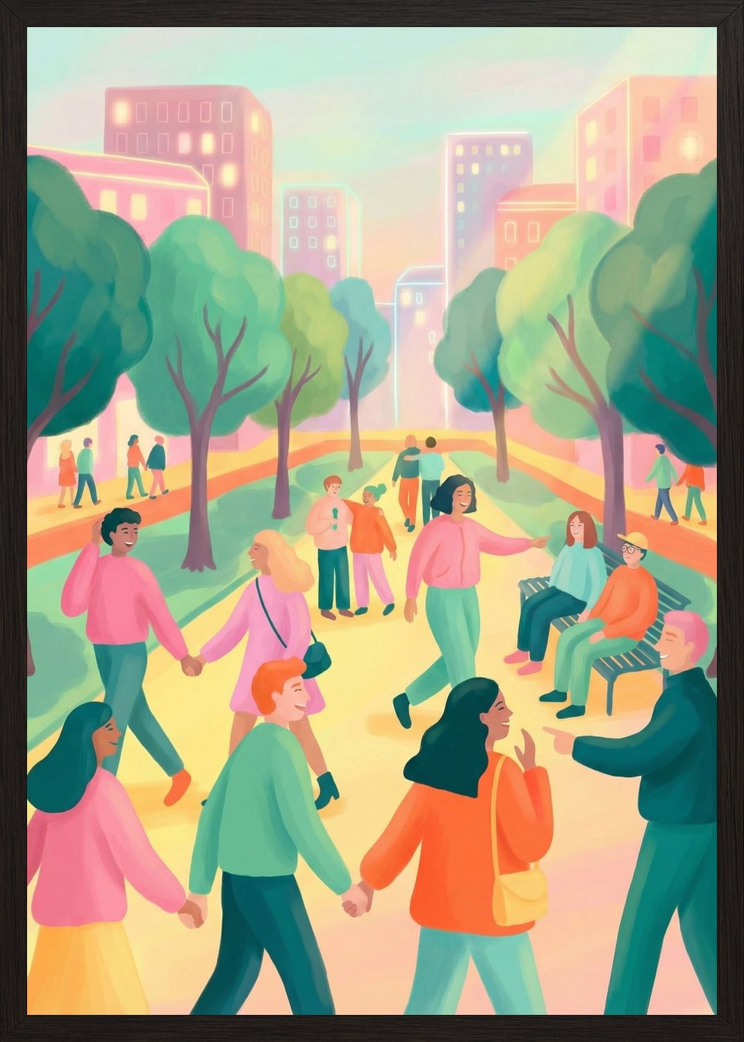Poster in oak frame