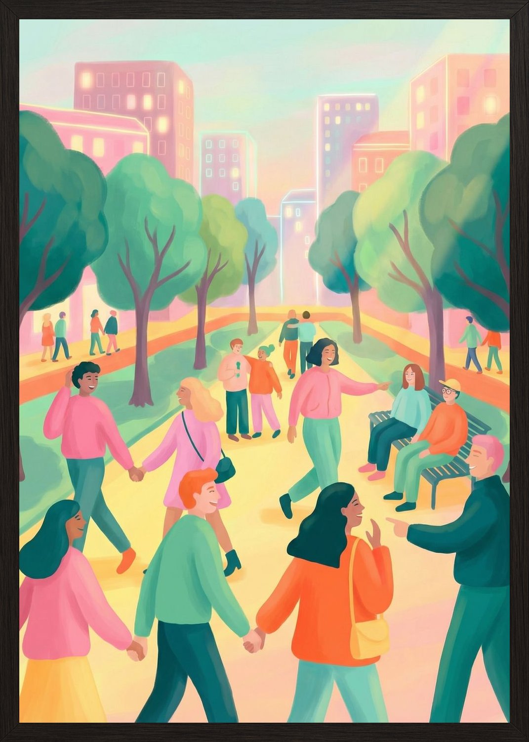 Poster in black frame