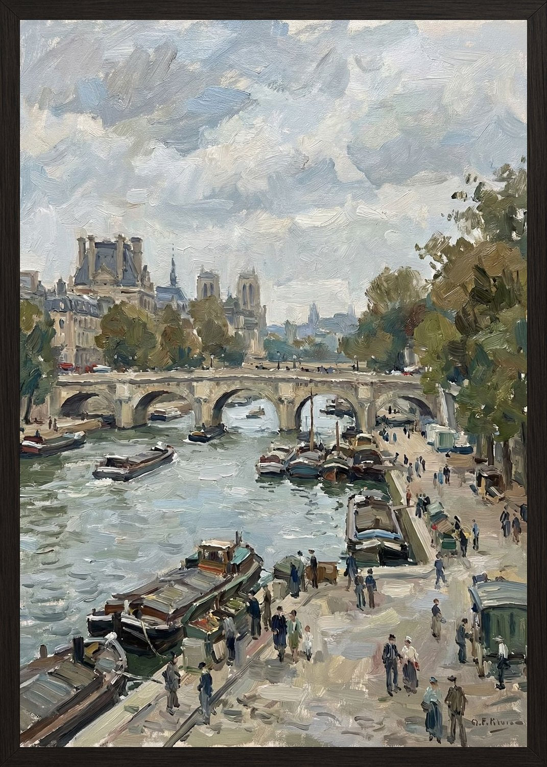 Poster in black frame