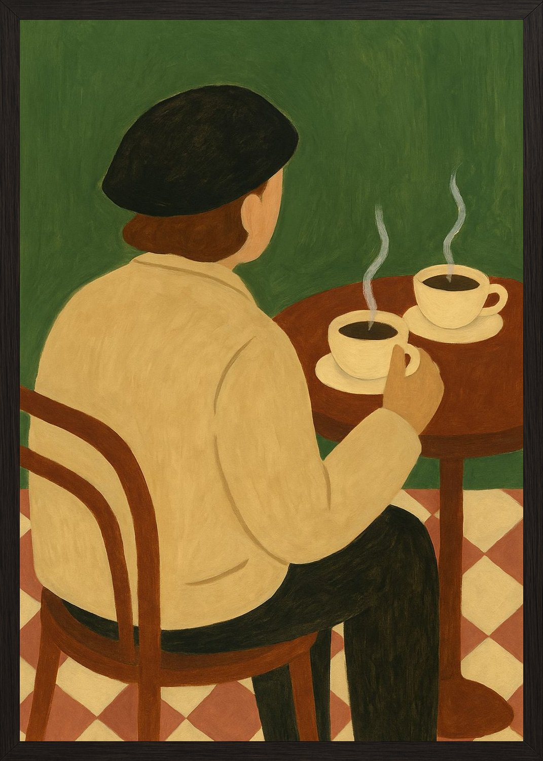 Poster in black frame