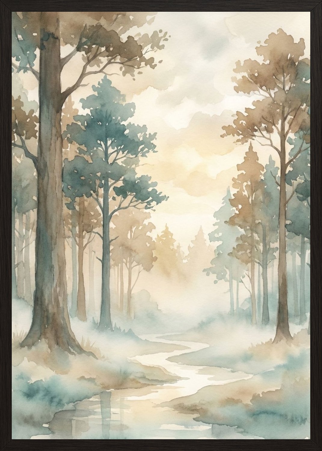 Poster in black frame