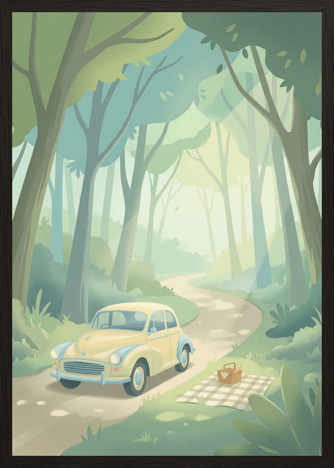 Poster in oak frame