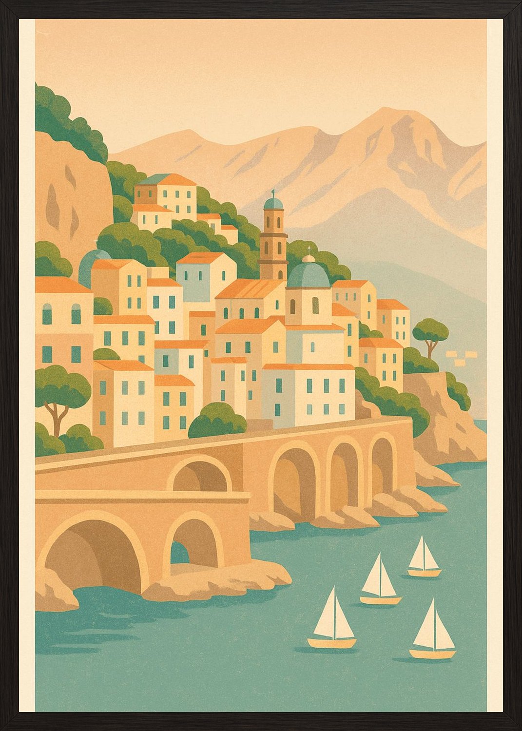 Poster in black frame