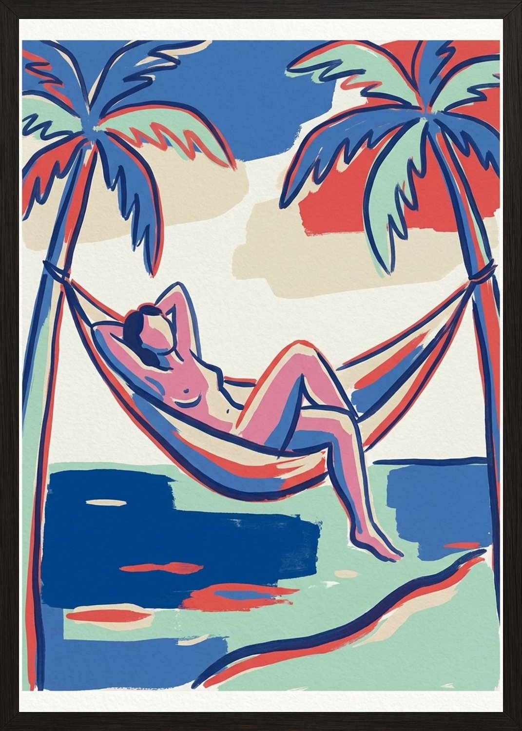 Poster in black frame