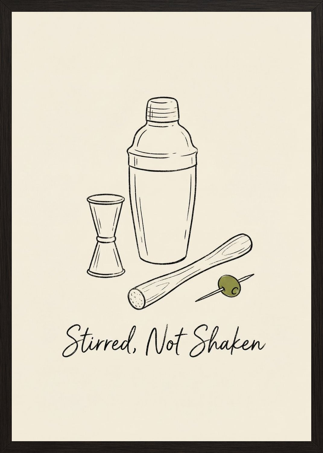 Poster in black frame
