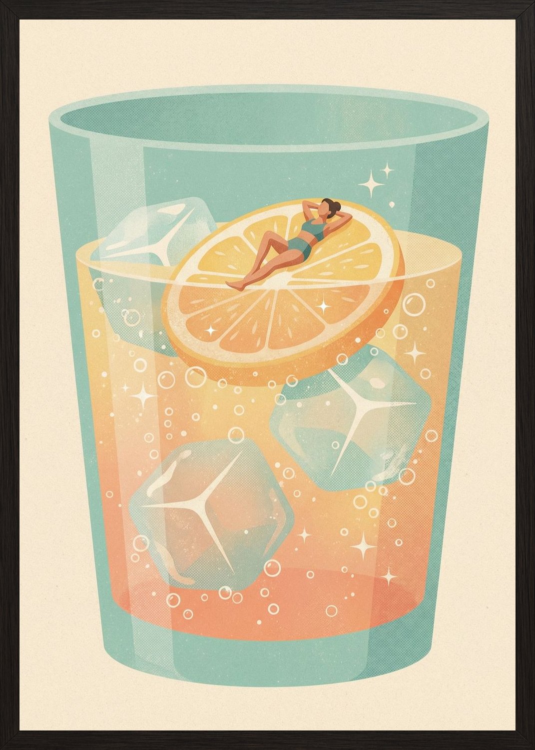 Poster in black frame