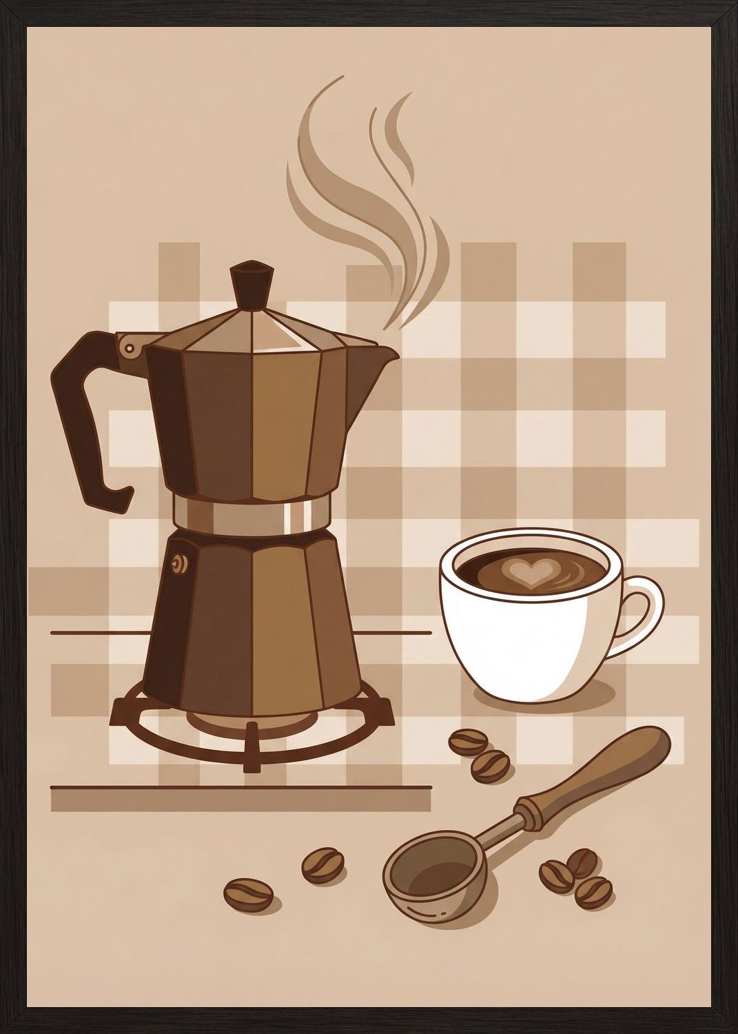 Poster in black frame