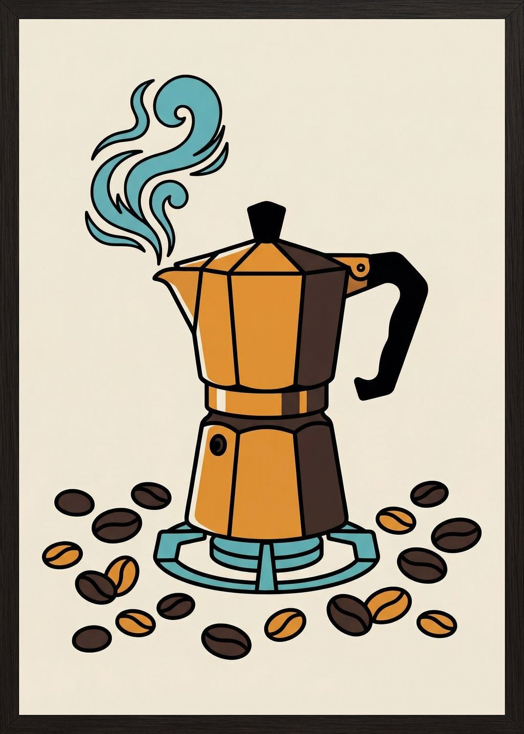 Poster in black frame