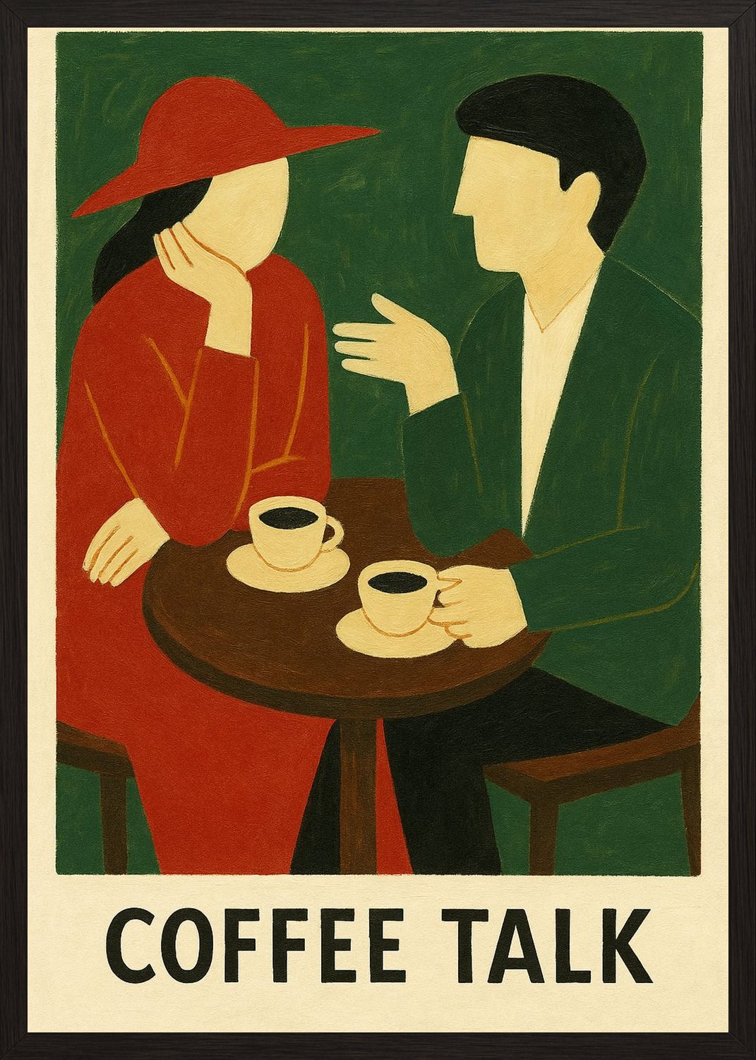 Poster in black frame