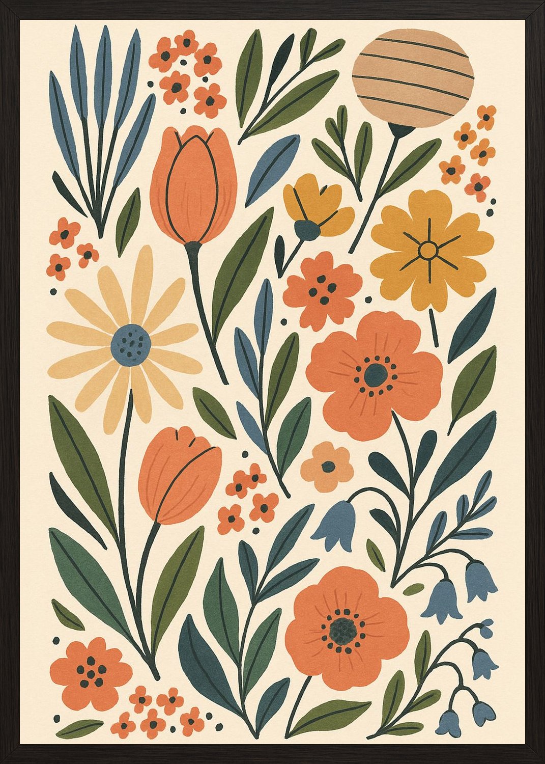 Poster in black frame