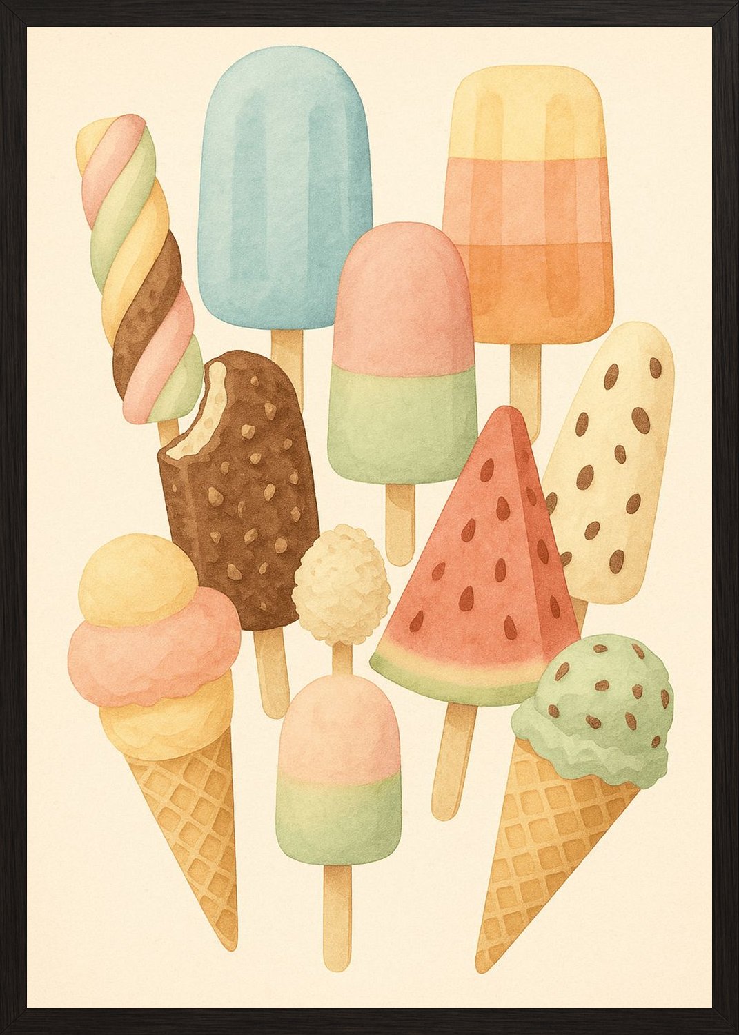 Poster in black frame