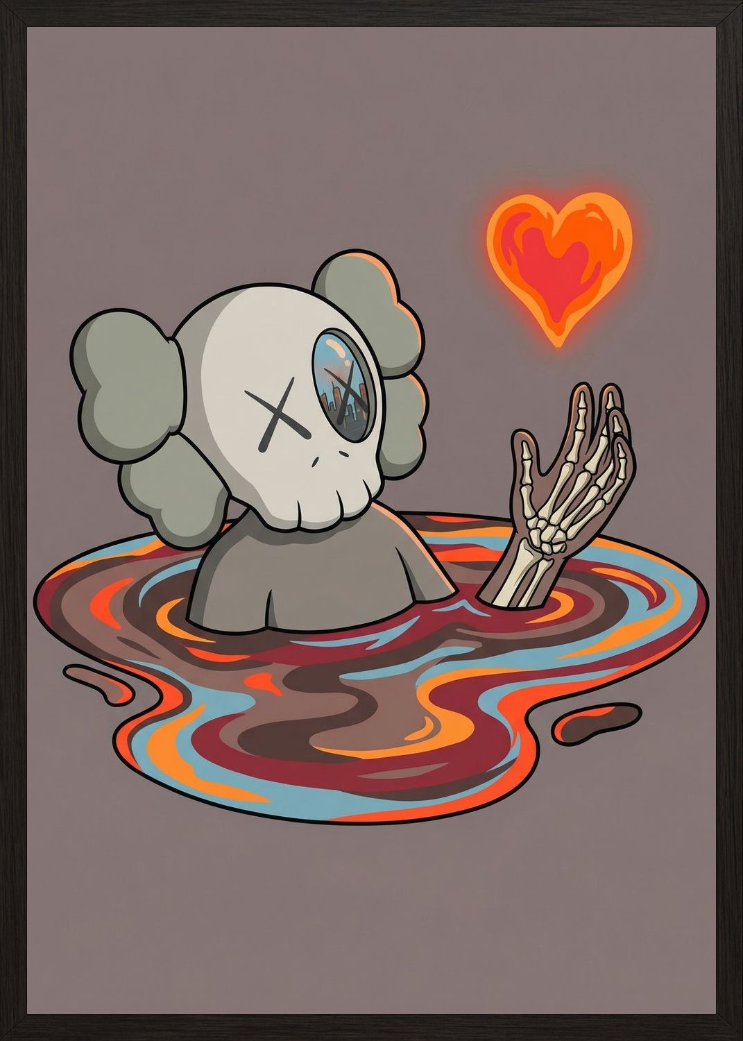 Poster in black frame