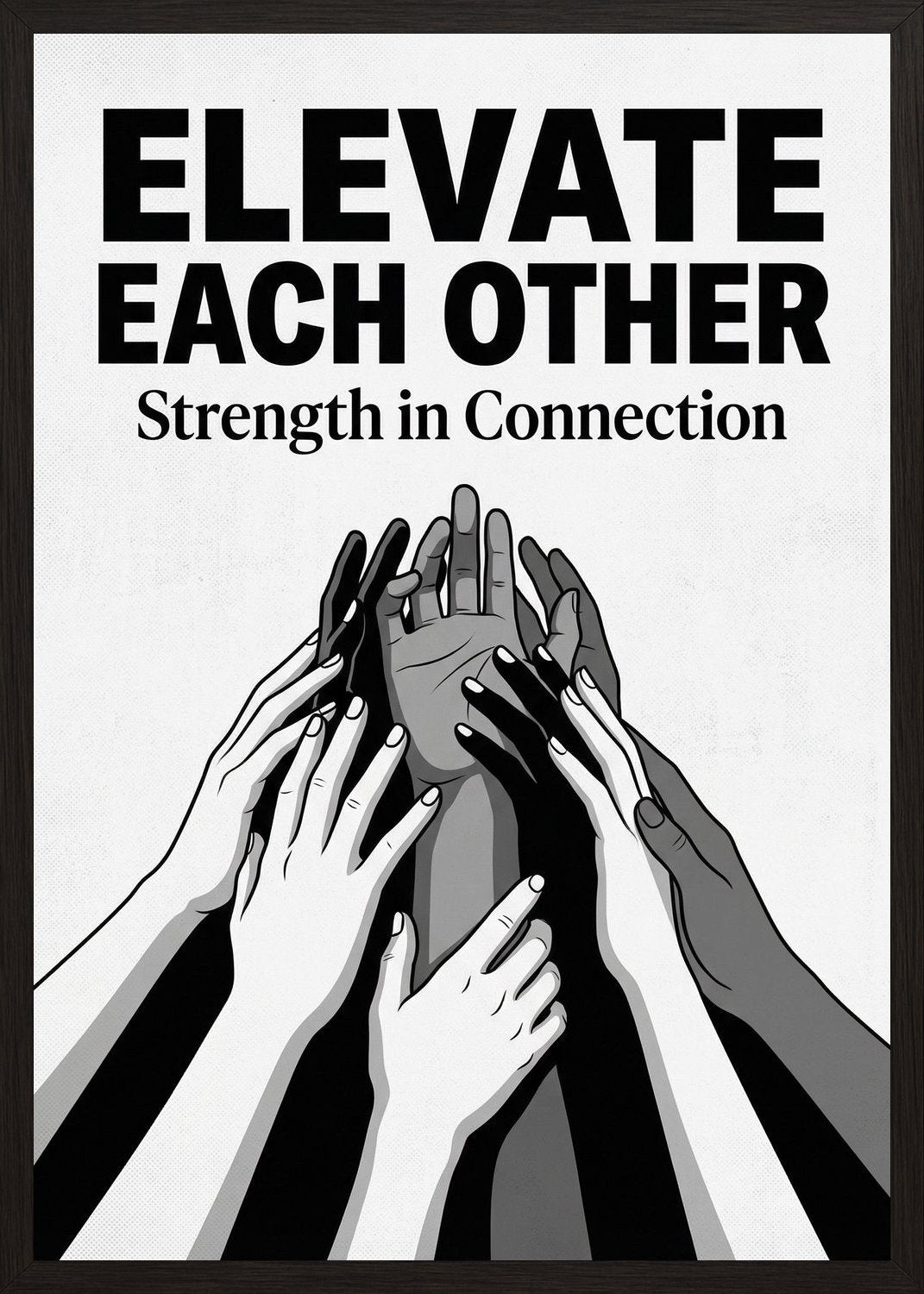 Poster in black frame