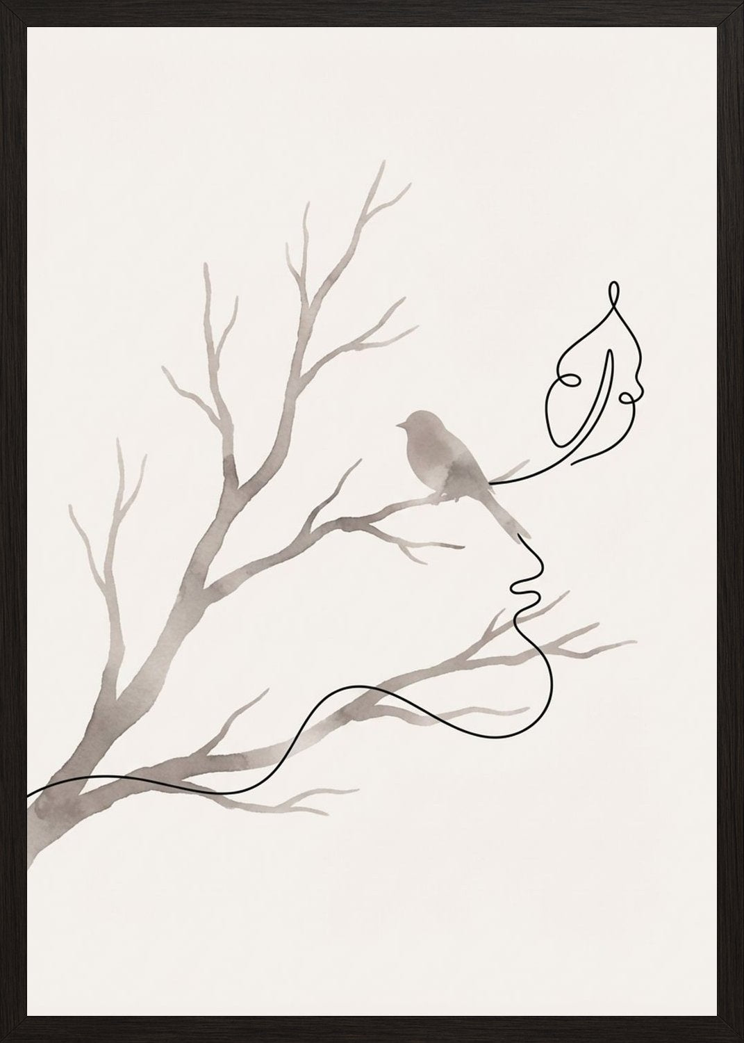 Poster in black frame