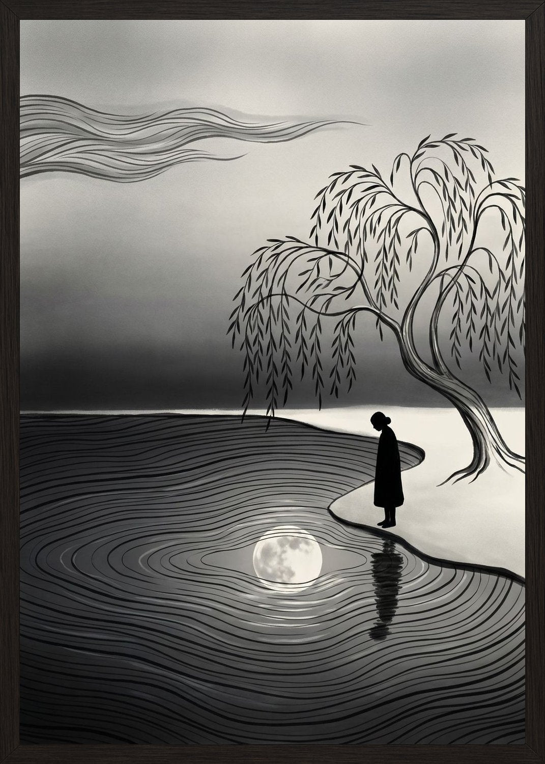 Poster in black frame