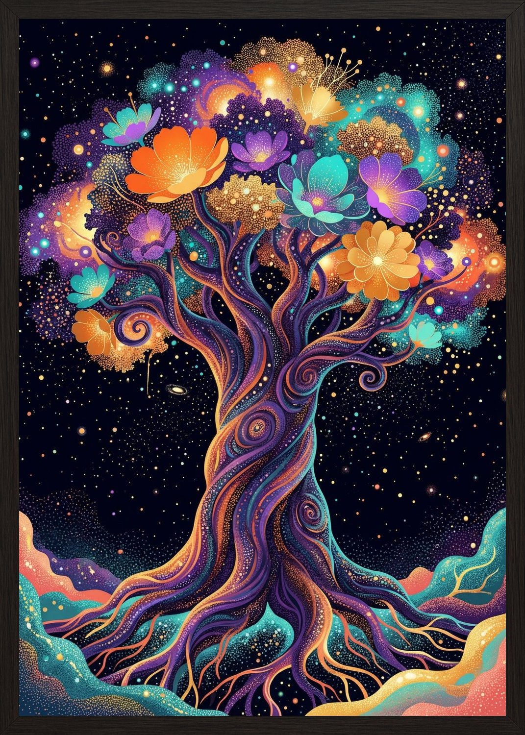 Poster in oak frame