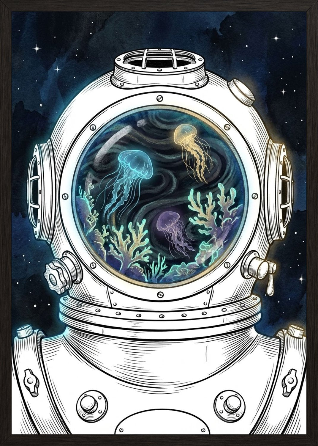 Poster in black frame