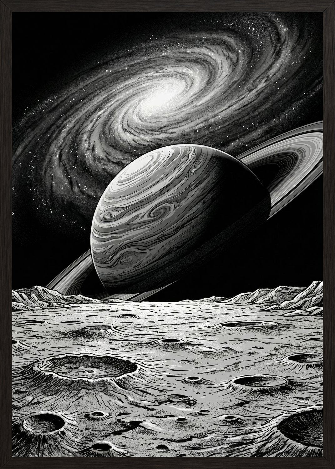 Poster in black frame