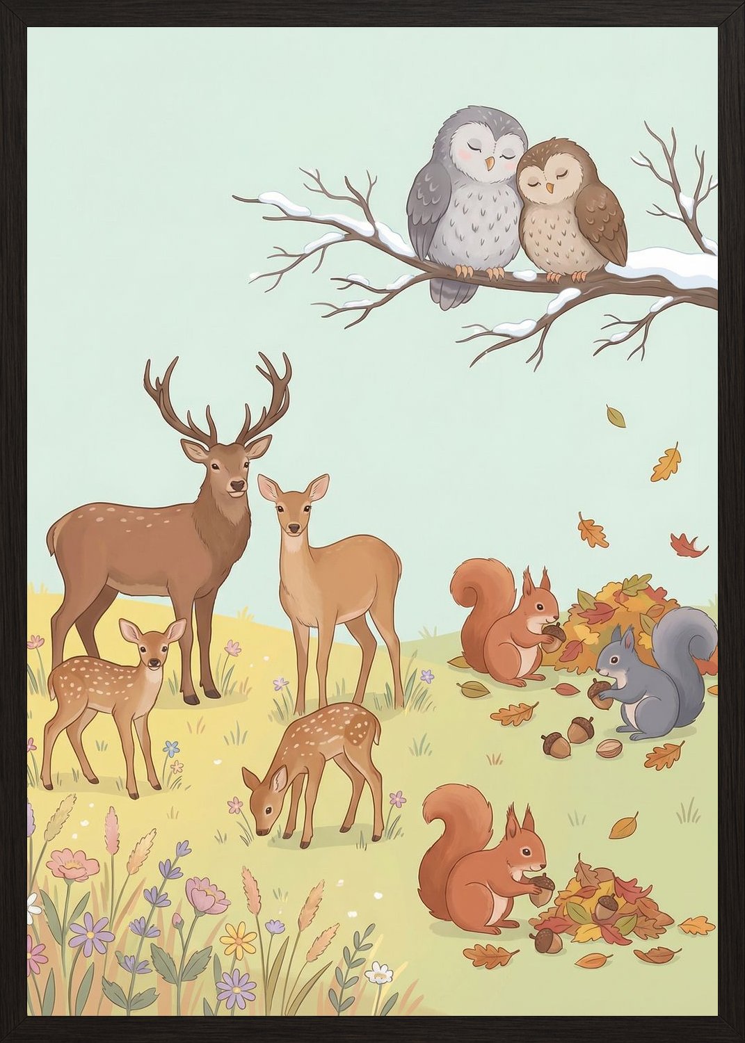 Poster in black frame