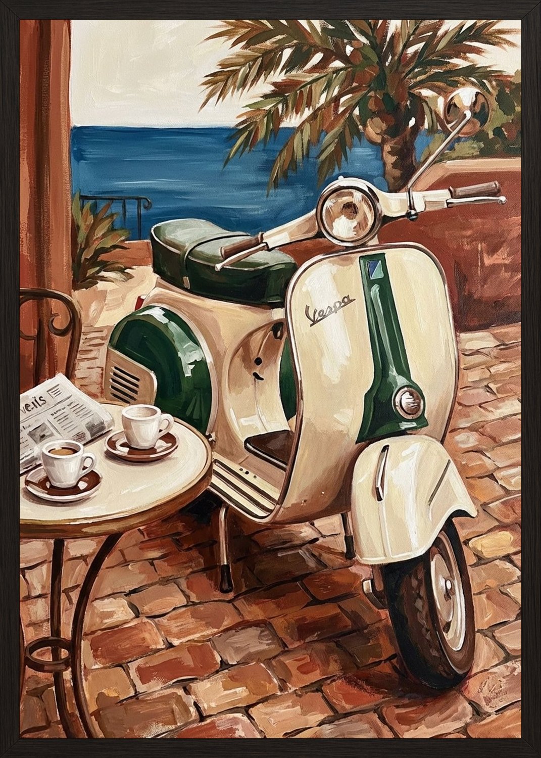 Poster in black frame