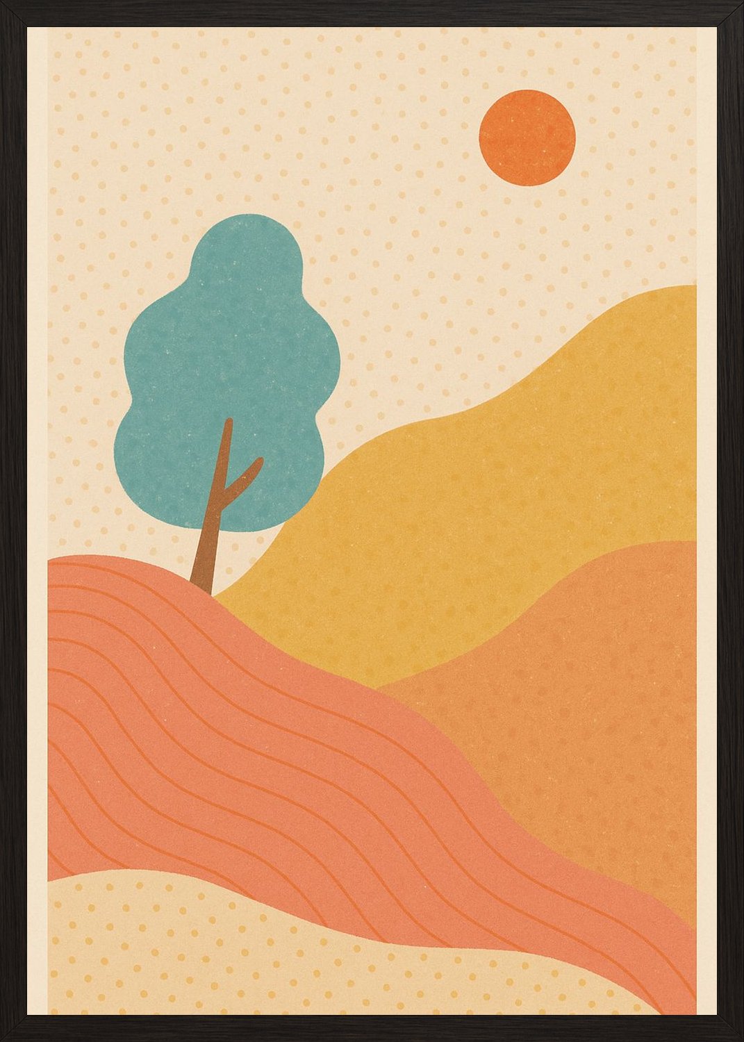 Poster in black frame